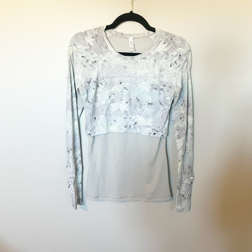 Lululemon sea-me-run long sleeve lightweight layered shirt size 4